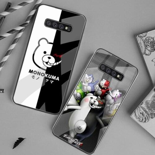 Cute Kumamon Danganronpa Monokuma Phone Case Tempered Glass For Samsung S20 Plus S7 S8 S9 S10 Plus Note 8 9 10 Plus