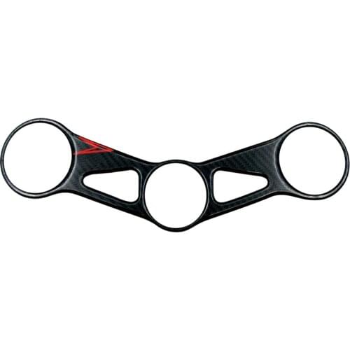 Motorcycle 3D Carbon Fiber Sticker For Kawasaki ZX10R 2004 2005 Triple Tree Pad Top Clamp Decals Upper Front End Cover Protector