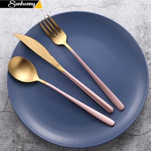 Sunhanny Tableware Set Cutlery Stainless Steel 304 Utensils Kitchen Dinnerware include Knife Fork TeaSpoons 18/10