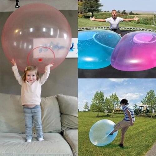 New 120cm/70cm Rubber Bubble Ball Inflatable Ballon Toys TPR Transparent Tear-Resistant Children Outdoor Play Water Games Ball