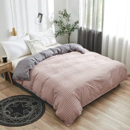 Red Bean Paste Small Plaid Duvet Cover Comforter Case Fashion Printed Quilt Cover Twin Full Queen King Size for Bedroom Decor