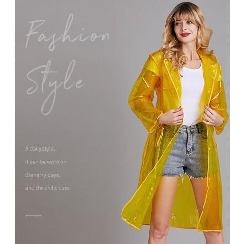 Hiking Fashion Raincoat Women Jacket Designer Plastic Transparent Raincoat Waterproof Gabardina Mujer Household Products BL50RC