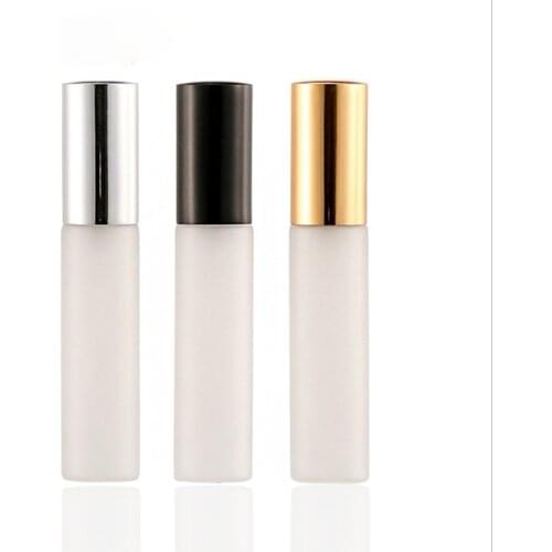 Spray Bottle 10ml Small Spray Pot Electro-aluminum Frosted Glass Spray Perfume Bottle Travel Portable Perfume Sub-bottling