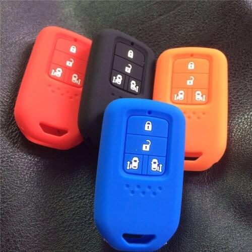 Silicone Rubber car key fob cover case shell for HONDA 2015 2016 Odyssey Freed Elysion MPV 4button key case cover