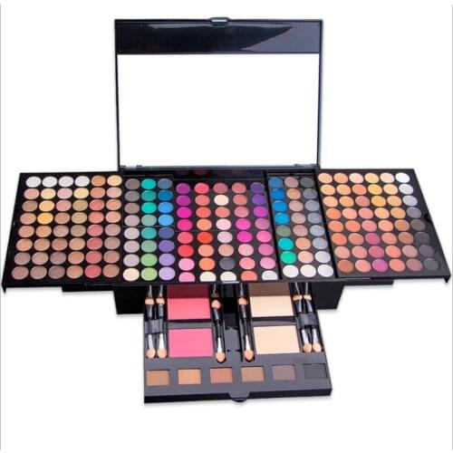 10 Sets 194 Colors Private Label Eyeshadow Kit Multi-functional Profesional Make Up Cosmetics Full Set Contour Blush Brow Powder
