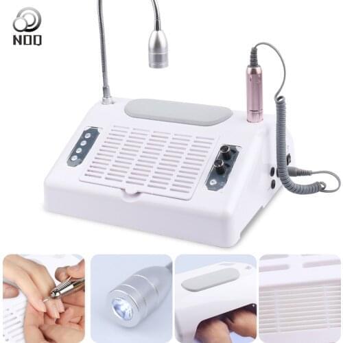 NOQ 5 In 1 UV LED Lamp For Nails 39leds Nail Dryer Fan Lamps For Manicure With Vacuum Cleaner 2 Fans Dust Collector Machine