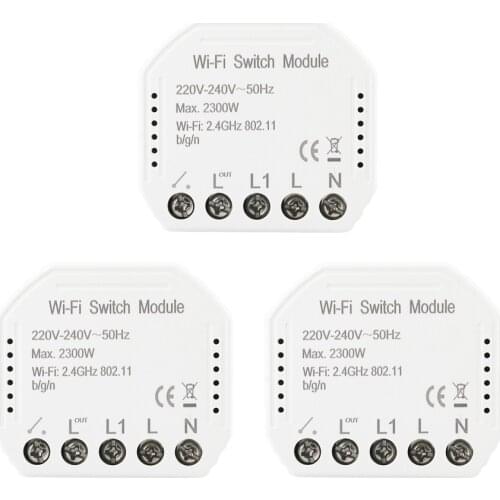 Wifi Intelligent Light Switch DIY Breaker Module APP Remote Control Wifi Concealed Smart Switch Household Intelligent Switch