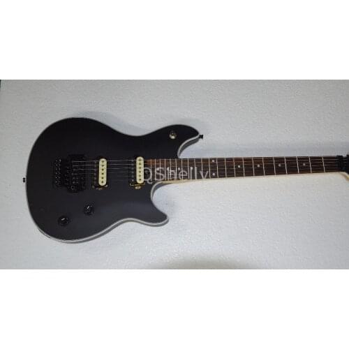 Top Quality QShelly Custom Matte Black 6 String WFG Guitar floyd rose Tremolo Electric Guitars Musical Instruments Shop