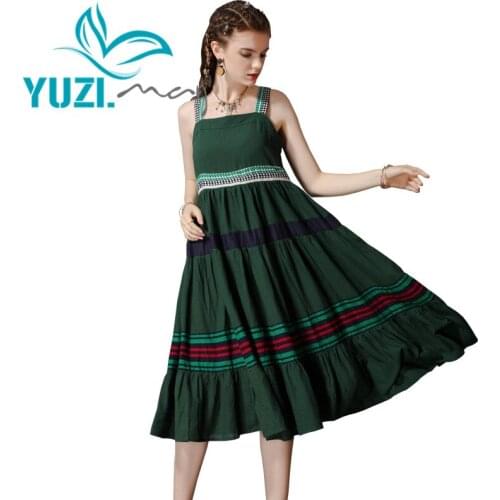 Зеленые летние платья Yuzi.may China At AliExpress