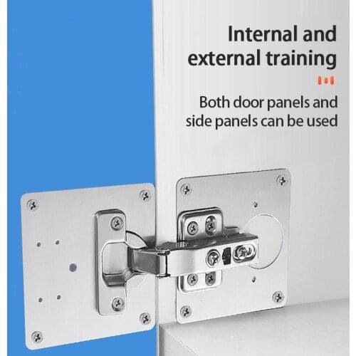 1pc Door Hinges Repair Plate Stainless Steel Bracket Cabinet Hinge Repair Plate Kit With Screws Cupboard Door Hinge Repair Plate