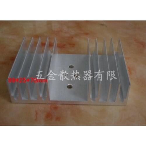 2pcs ElectronicTransistor radiator 99*25*70mm Power amplifier board/power board heat sink/aluminum alloy heat dissipation block