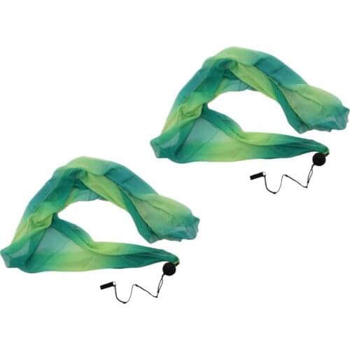 2pcs Poi Thrown Balls Women Belly Dance Silk Veil Poi Props Dancing Accessories