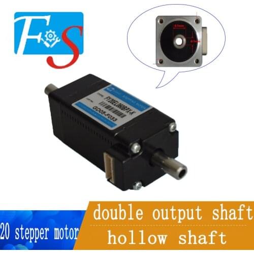 20 stepper motor double output shaft hollow shaft small motor DC two-phase micro motor for placement machine medical equipment