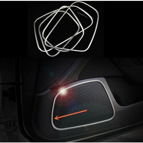 Fit For Infiniti Q50 2014 304 Stainless steel Car Door Speaker Decorative Trim 4PCS