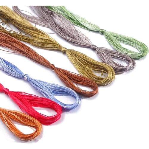 6PCS 100% Silk Embroidery Thread Spiraea Embroide Silk Line Sticks Of Hand Embroidery Embroider Floss Skein Cross Stitch Thread