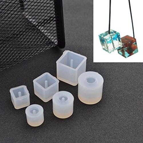 6Pcs Round Square Silicone Mold Mould Casting Resin for Jewelry Pendant Bangle Bracelet Making Mold DIY Hand Craft Tool