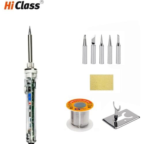 60w constant temperature electric soldering iron kit set adjustable temperature 220V welding Tool Can For Heating element