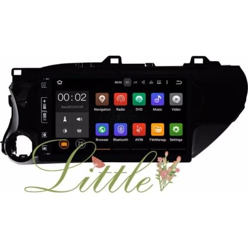 Big Screen Car NO DVD Player Autoradio for Toyota Hilux 2016 2017 2018 Car GPS Navigation Stereo Radio Vedio Bluetooth Headunit