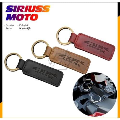 Motorcycle Retro Keychain Cowhide Key Ring Case for Honda CBR1000RR CBR 1000RR Models
