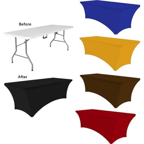 WOSTAR Polyester solid beauty massage elastic bed sheet cover high stretch wedding hotel birthday table cover decor picnic cloth