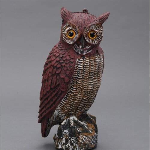 Fake Owl Decoy Plastic Bird Deterrent Repeller Statue Yard Lawn Nature Enemy