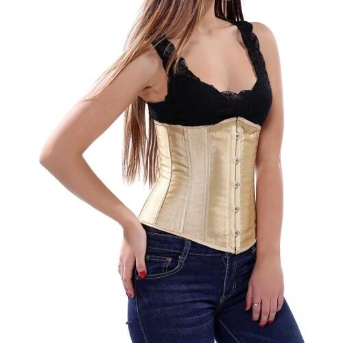 Women Fat Burning Tummy Control Body Shaper Gothic Underbust Corset Waist Cincher Bustier Adjustable Workout Belt Band