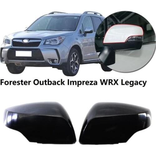 NEW-Pair Wing Rearview Side Mirror Cover Cap for Subaru Forester Outback XV Impreza WRX STI Legacy 2014-2018