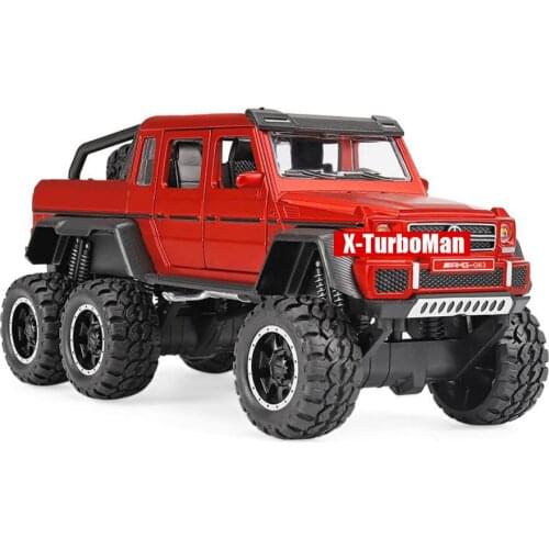 1:32 scale vehicle Pickup diecast car benz amg g63 6x6 wheels metal model with light and sound alloy toys collection