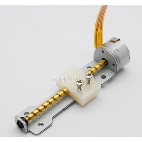 Low cost10pcs Nidec 4V-6V DC 2 phase 4 wire Micro stepper motor with slider dia15MM Rod 50MM Step angle 18 degrees