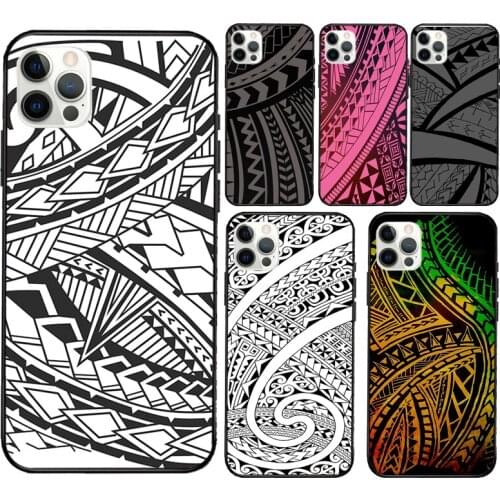 Polynesian Mix Silicone Case For Apple iPhone 11 Pro Max XS XR X 8 7 Plus SE 2020 12 Pro Max Back Cover