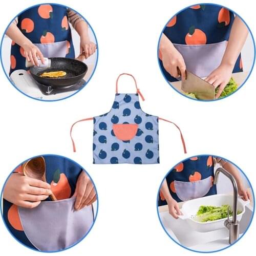Practical Kitchen Apron Oil-Proof Household Cooking Apron Adjustable Sleeveless Apron Work Overalls