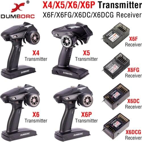 DUMBORC X6P 6CH 2.4G RC Radio Controller Transmitter with X6DC Receiver for RC Car Boat Upgrade Accessories