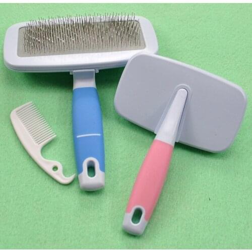 Pet Dog Hair Removal Needle Combs Fur Cleaning Brush Grooming Large Size Combs Tool Color Non-slip Original Pet Combing