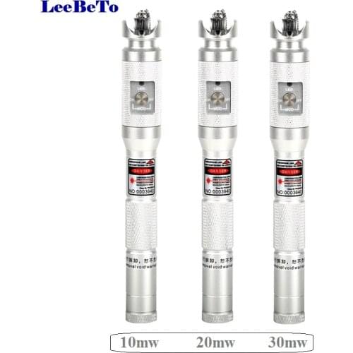 Silver 10km/20km/30km Red Light Source Fiber Tester Pen Visual Fault Locator Compliant SC ST FC Connector