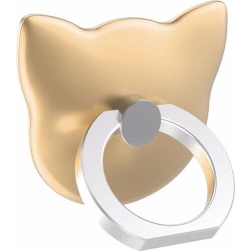 Universal Cartoon Cat head 360 Degree Finger Ring Mobile Phone Smartphone Stand Holder For all phone 5pcs