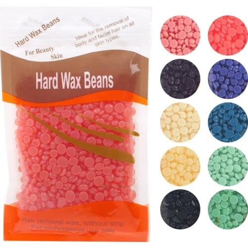 50g hair removal wax beans paper-free solid hard wax hair removal eyebrow beeswax therapy particles