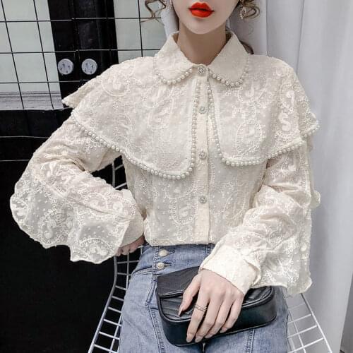 2021 Women Lace High Collar Bottom T-shirts Female Long Sleeve Autumn Casual Style Tight Thin Shirts Ladies Fashion Clothes H999