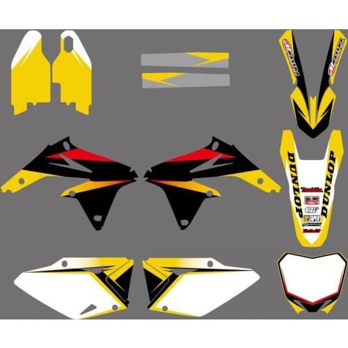 0145 Yellow &White NEW TEAM DECALS STICKERS GraphicS For Suzuki RMZ450 RMZ 450 2008 2009 2010 2011 2012