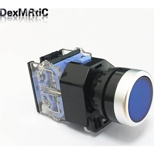 1pc 22m momentary Switch Power Start Stop ON OFF Push Button for Car Computer Door Industrial equipment (self-locking switch)