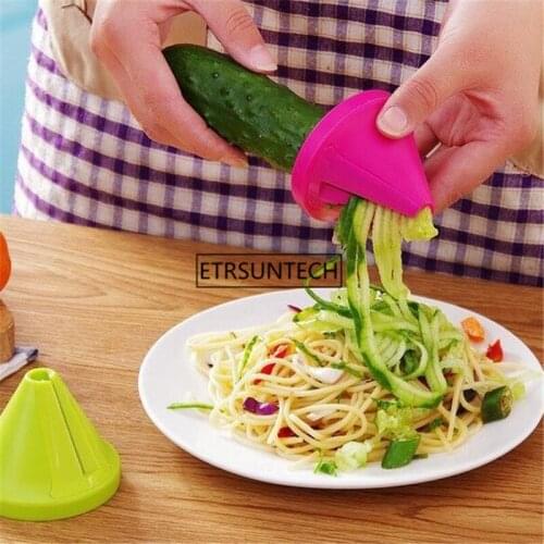 100pcs Vegetable Fruit Slicer Filar Multi-function Cutting Wire Device Manual Potato Spiral Cone Rotating Shred Shredder Grater