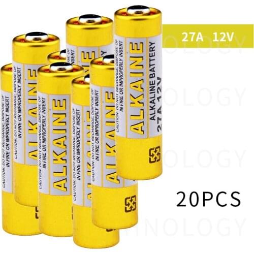 20PCS 27A 12V dry alkaline battery 27AE 27MN A27 for doorbell,car alarm,walkman,car remote control etc