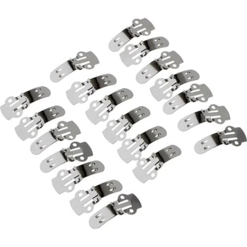 20Pcs Blank Stainless Steel Shoe Clips Clip DIY Craft Buckles