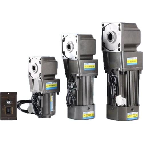 250W AC right-angle gear reduction motor, 220V single-phase speed regulating motor Hollow/Solid shaft + speed governor