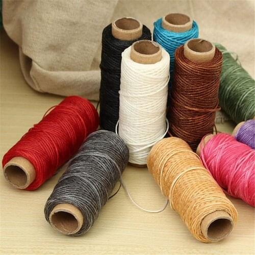 30m/roll Tool DIY Hand Stitching Flat Waxed Thread Sewing Line Leather Cord