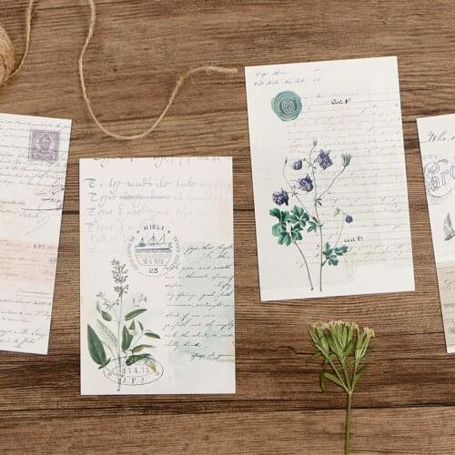 30pcs old letter hide secret postcard as invitation Greeting Cards scrapbooking DIY Gift cards