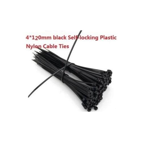 Black Nylon Cable ties 4*120mm Self locking type wire ties use for cable or electric wire 500pcs/bag zip tie