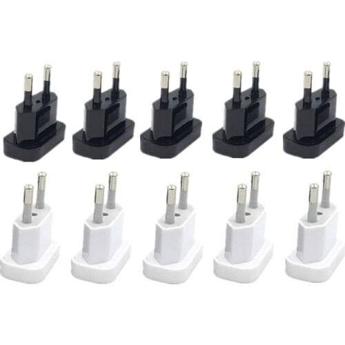 EU Plug Adaptor Electrical 4.0/4.8mm US to EU Plug Converter Sockets US China Travel Adapter EU AC Outlet Wall Socket Adapter