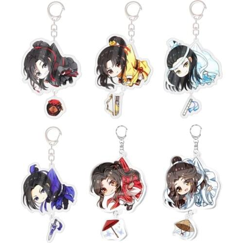Tian Guan Ci Fu Acrylic Keychain Anime Cosplay Mo Dao Zu Shi Xie Lian Hua Cheng Pendant Keyring Decor