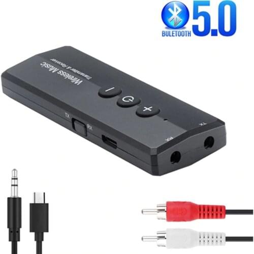 Bluetooth 5.0 Transmitter Portable Wireless Audio Adapter Aux 3.5mm 1 to 2 Music Sound TV music splitter