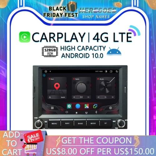 Carplay DSP Android 10 4G LTE Car DVD Player GPS Map Bluetooth Radio For PEUGEOT 3008 5008 Partner CITROEN Berlingo 2010 - 2016